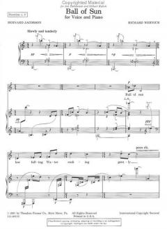 Ball Of Sun For Voice And Piano von Richard Wernick 
