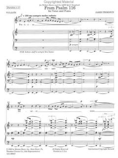 From Psalm 116 von James Primosch 