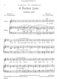 O Perfect Love von Henry Thacker Burleigh 
