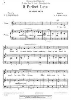 O Perfect Love von Henry Thacker Burleigh 