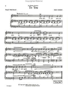 To You/epitaph von Ned Rorem 
