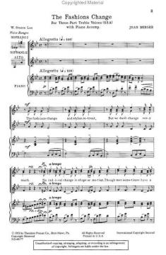 The Fashions Change (Jean Berger) 