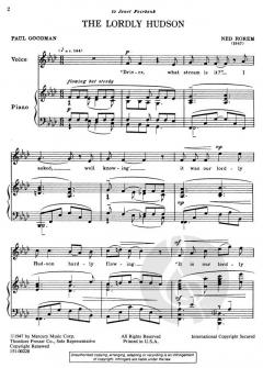The Lordly Hudson (Paul Goodman) von Ned Rorem 