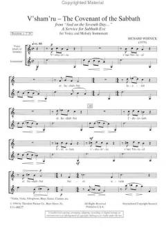 V'sham'ru (Richard Wernick) 