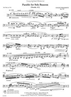 Parable For Solo Bassoon (Vincent Persichetti) 