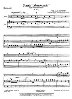 Sonata Abassoonata S. 888 (P. D. Q. Bach) 
