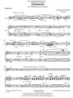 Concerto For Clarinet And Orchestra von George Rochberg 