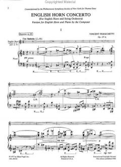 English Horn Concerto von Vincent Persichetti 