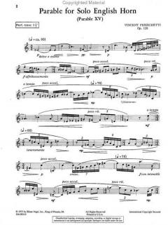 Parable XV op.128 von Vincent Persichetti für Englischhorn solo im Alle Noten Shop kaufen