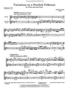 Variations on A Swedish Folktune von Ingolf Dahl 