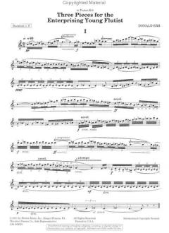 Three Pieces for the Enterprising Young Flutist von Donald Erb 