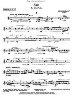 Solo von Henri Lazarof 