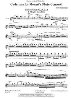 Cadenzas for Mozart's Flute Concerti von Gary Schocker 