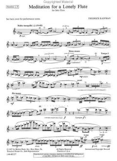Meditation for A Lonely Flute von Frederick Kaufman 