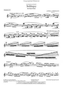 Soliloquy op. 44 von Lowell Liebermann 