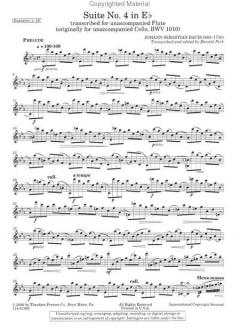 Suite Nr. 4 in Eb-Dur BWV 1010 von Johann Sebastian Bach 