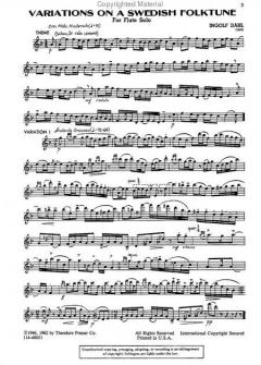 Variations on A Swedish Folktune von Ingolf Dahl 