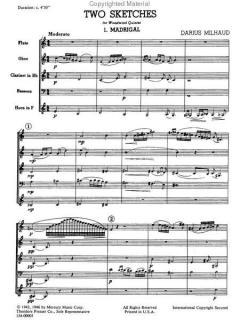 Two Sketches von Darius Milhaud für Holzbläser Quintett im Alle Noten Shop kaufen
