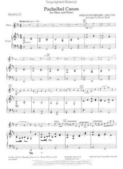 Pachelbel Canon für Oboe und Klavier im Alle Noten Shop kaufen