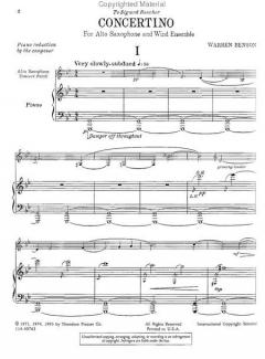 Concertino von Warren Benson 