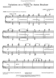 Variations on a Theme By Anton Bruckner op. 19 von Lowell Liebermann 
