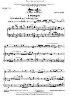Sonata von Samuel Adler 