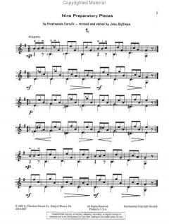 Nine Preparatory Pieces von Ferdinando Carulli 