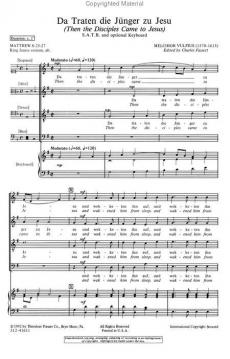 Da traten die Jünger zu Jesu (Melchior Vulpius) 