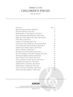 Childrens Pieces From Op.32 & 47 von Robert Fuchs 