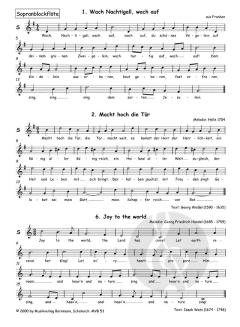 Advents- und Weihnachtslieder für Blöckflöten-Spielkreis 