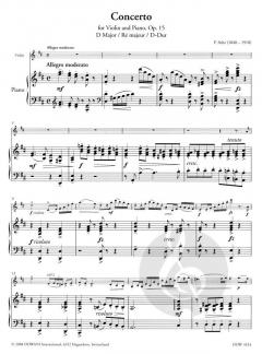Konzert Nr. 4 für Violine und Klavier op. 15 In D-Dur von Friedrich Seitz für Violine und Klavier im Alle Noten Shop kaufen