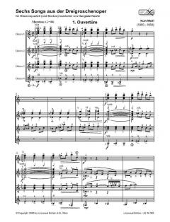 6 Songs aus der Dreigroschenoper von Kurt Weill 