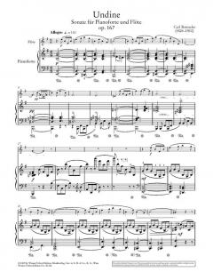 Undine Sonate op. 167 von Carl Reinecke für Flöte und Klavier im Alle Noten Shop kaufen - UT50242