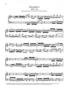 Zweistimmige Inventionen BWV 772-786 von Johann Sebastian Bach 