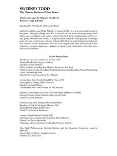 Sweeney Todd (Vocal Selections von Stephen Sondheim 