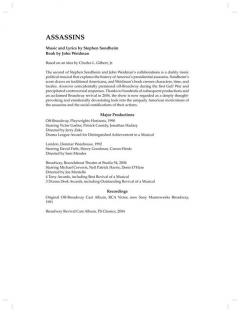 Assassins von Stephen Sondheim 