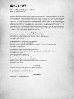 Stephen Sondheim Road Show Vocal Selections 