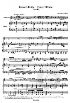 Konzert-Etüde von Alexander Goedicke für Trompete und Klavier im Alle Noten Shop kaufen