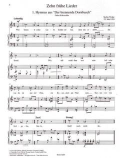 Zehn Frühe Lieder (Kritische Erstausgabe) (1920) 