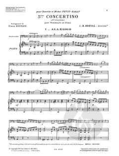 Concertino No. 5 en ré maj. von Jean-Baptiste Bréval 
