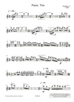 Piano Trio op. 59 von Xiaogang Ye 