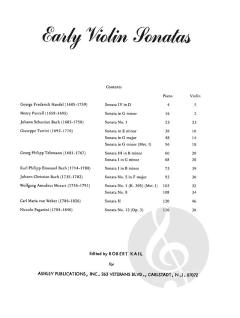 Early Violin Sonatas im Alle Noten Shop kaufen