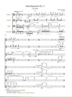 Streichquartett Nr. 2 (1992/1998, rev. 2005) im Alle Noten Shop kaufen