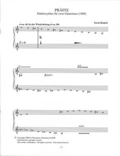 Präfix (Etüdenzyklus für zwei Gitarristen) (1989) 