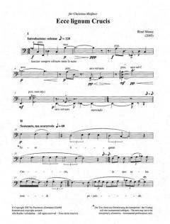 Ecce lignum Crucis (Choralpassion für Violoncello solo) (2005) im Alle Noten Shop kaufen