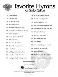 Favorite Hymns For Solo Guitar 