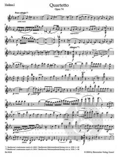 Streichquartette op. 59 von Ludwig van Beethoven im Alle Noten Shop kaufen (Stimmensatz) - BA9018