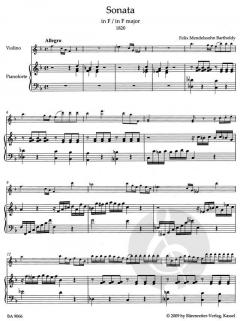 Sonaten von Felix Mendelssohn Bartholdy 