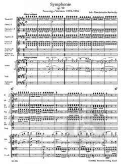 Symphonie 'Italienische' A-Dur op. 90 von Felix Mendelssohn Bartholdy 