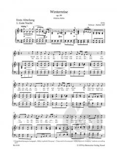 Winterreise op. 89 D 911 von Franz Schubert 
